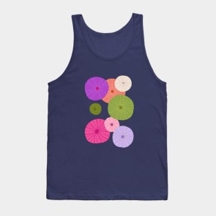 Colorful Sea Urchins - Purple + Magenta Tank Top